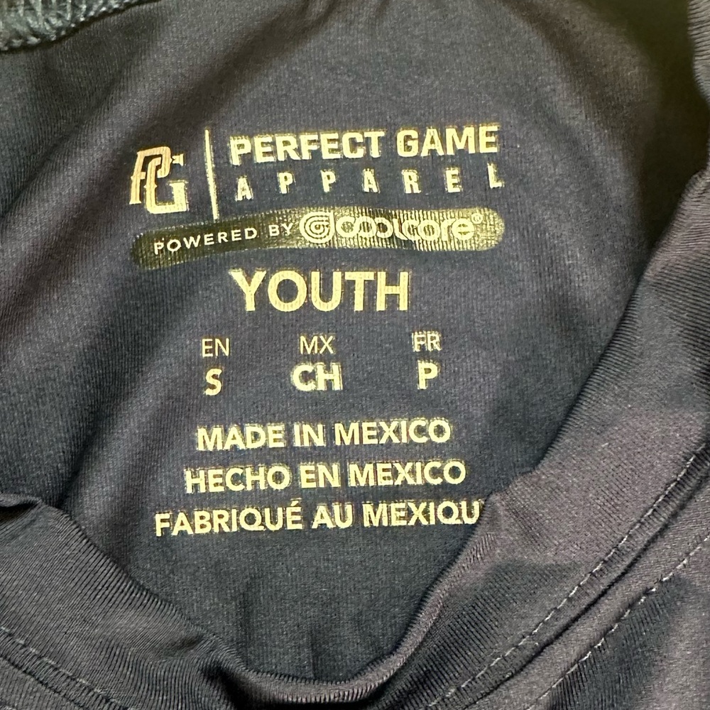 Perfect Game (PG) Coolcore Baseball Tee • Youth Small • Short Sleeve • NWT - Picture 2 of 7